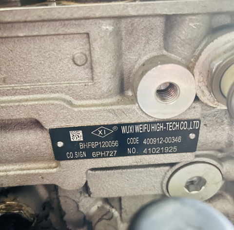 400912-00346 PUMP,INJECTION DH300 DOOSAN DEVELON