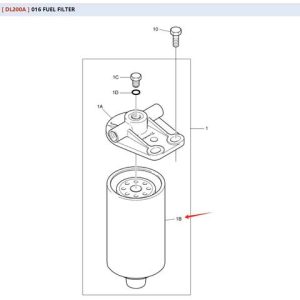 65.12503-5018A    FUEL FILTER ELEMENT     DOOSAN DEVELON HYUNDAI