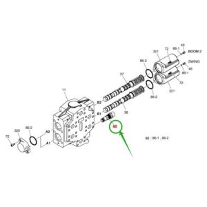 410127-00558 VALVE,RELIEF DX800/DX1000 DOOSAN DEVELON