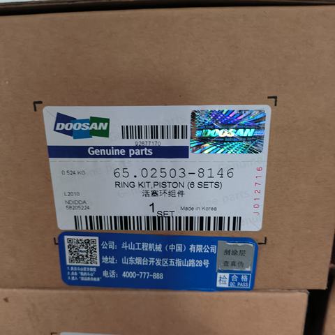 65.02503-8146 RING KIT,PISTON DX DOOSAN DEVELON HYUNDAI