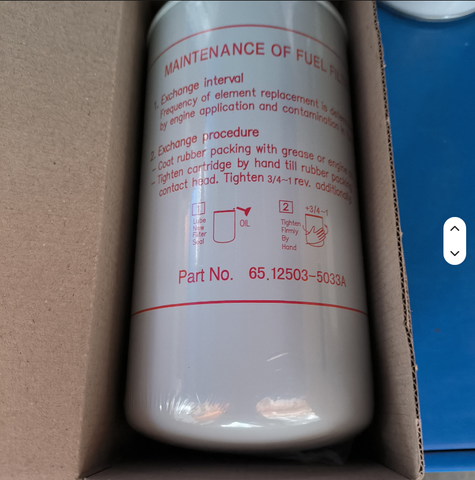 65.12503-5033A FUEL FILTER ELEMENT DX DOOSAN DEVELON