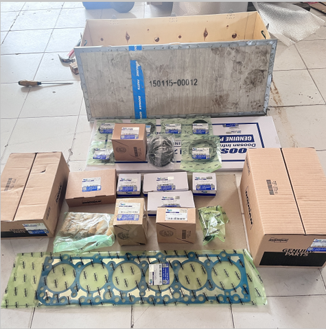 150115-00003 150115-00006 150115-00017 ENGINE OVERHAUL KIT DB58 DOOSAN DEVELON