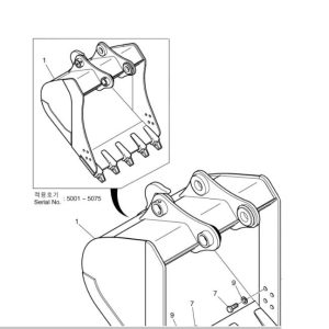 K1033364A BUCKET ASSY DX140 DOOSAN DEVELON