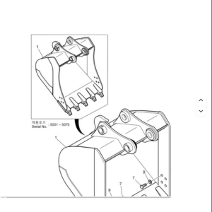 K1033364A  BUCKET ASSY DX140 DOOSAN DEVELON